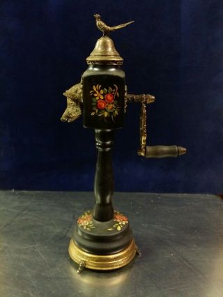 Vintage Reuge Swiss Music Box Pepper Mill Grinder,  Boar 