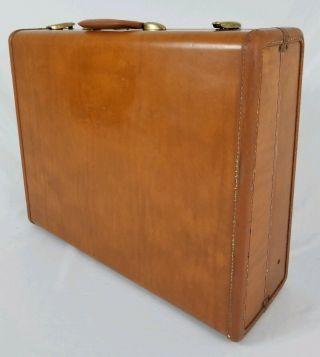 Vintage Leather Samsonite Shwayder Bros Hard Shell Suitcase Mid - Century 24 "