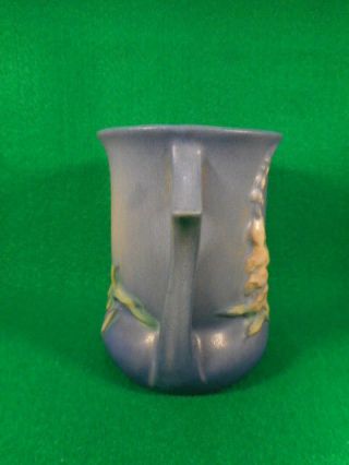 Vintage Roseville Blue Foxglove 2 Handled Vase 42 - 4 