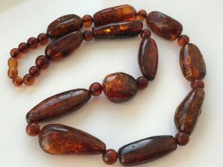 RARE Natural Vintage Amber Beads Antique Baltic Old Necklace 67 gr 3