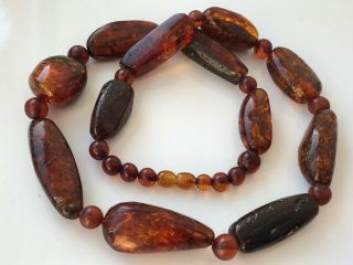 RARE Natural Vintage Amber Beads Antique Baltic Old Necklace 67 gr 4