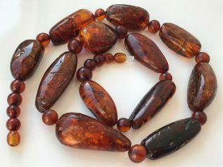 RARE Natural Vintage Amber Beads Antique Baltic Old Necklace 67 gr 5