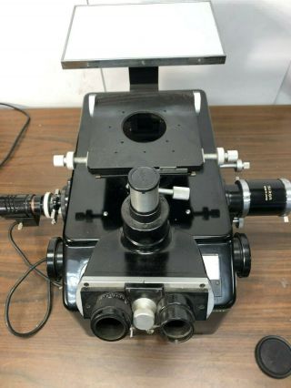 Vintage Nikon epi - dia Measurescope Microscope 4