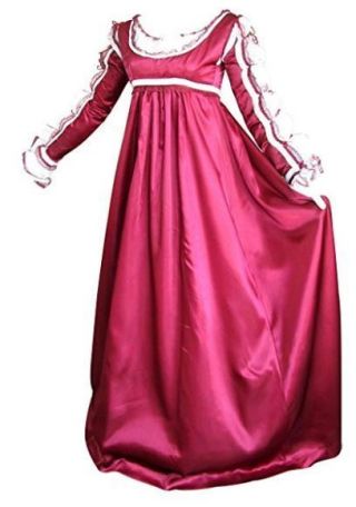 Satin Renaissance Dress 4 Piece Layered Masquerade Gown Renfaire Outfit Costume