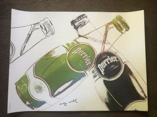 Vintage Andy Warhol Perrier Poster 1983 4