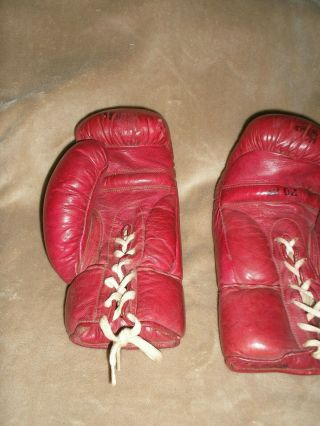 Vintage Lace Up leather Boxing Gloves 4