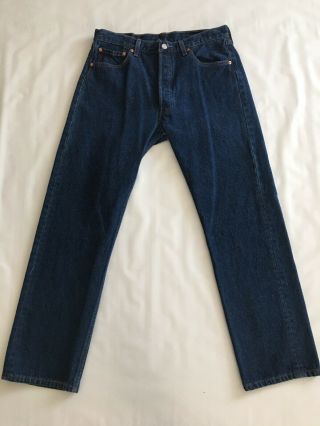 Vgt Vintage Levis Strauss 501xx Blue Button Fly 35 X 33 524 Usa Not Redline