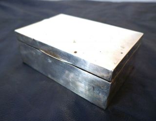 Antique (1916) Sterling Silver English Hallmarked Cedar Lined Cigarette Box