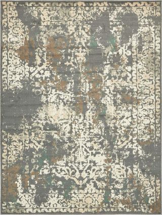 Traditional Faded Vintage Style Carved All Over Design Over Dyed Area Rug