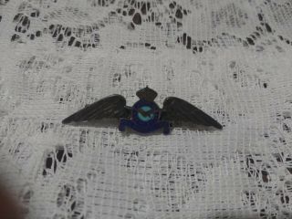 Wwii Rcaf Royal Canadian Air Force Sweetheart Pin Sterling Silver Double Wings