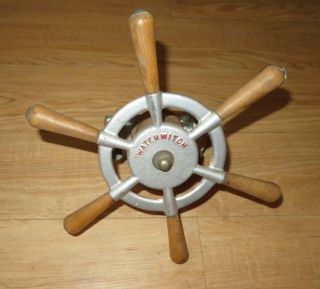 Vintage Waterwitch Boat Steering Helm Nautical Steering Wheel W/ Spool
