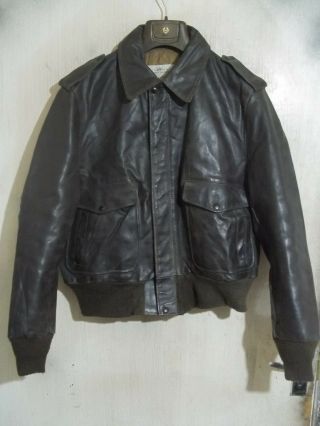 Vintage Schott Is - 674 - Ms Usa Issue Distressed Leather A2 Flying Jacket Size 46