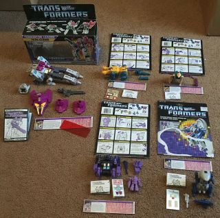 Transformers 5 Terrorcons Abominus Complete Hun - Gurrr G1 Vintage 1987 Cards Box