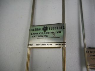 Vintage GE Gardner Zahn Viscosimeter Cups 1,  2,  & 5 9109697G 2
