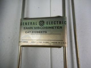 Vintage GE Gardner Zahn Viscosimeter Cups 1,  2,  & 5 9109697G 3