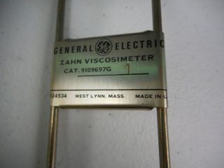 Vintage GE Gardner Zahn Viscosimeter Cups 1,  2,  & 5 9109697G 4