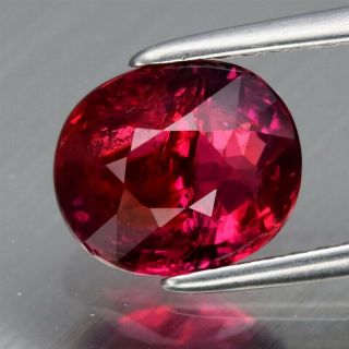 Rare 2.  05ct 7.  8x6.  6mm Oval Natural Unheated Untreated Red Ruby,  Mozambique