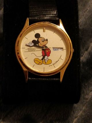 Seiko Mickey Mouse Mens Quartz Watch 5y23 - 7079