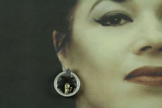 Linda Hesh ' s Roaring Good Time sterling & brass earrings - Artist made and 2