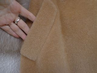 Vintage Lilli Ann SWING COAT Mohair Real Plush Fox Fur Collar Cuffs 50s 60s L XL 5