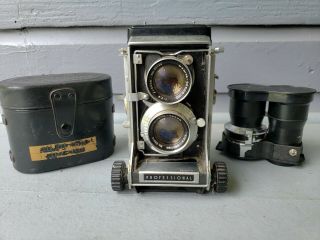 Vintage Mamiya C33 Professional Sekor Camera Film Bundle 2 Lenses Japan As - Is