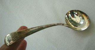 Antique Georgian Sterling Solid Silver Sauce Ladle Or Hot Toddy Spoon Maker Th
