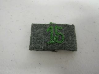 Wwii German Army/heer 15th Panzer Grenadier Unit Number From Shoulder Board.
