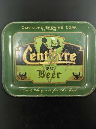 Antique Centlivre Beer Fort Wayne Indiana Advertising Beer Tray 1930s