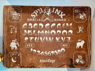 Rare Vintage Sphinx Oracle Ouija Board Cowan Products York N.  Y.  Talking 1930