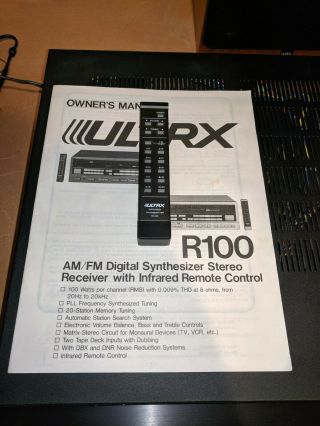 Vintage Sanyo ULTRX R100 200W Stereo Amplifier Receiver RARE DBX DIGITAL 1984 4