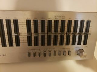 Sansui SE 7 Equalizer Vintage Silver Face well MISSING 2 SWITCHES 4