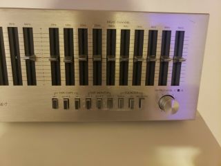 Sansui SE 7 Equalizer Vintage Silver Face well MISSING 2 SWITCHES 5