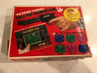 Vintage TV Video Game Wonder Wizard Sharp Shooter Pong Model 7705 2