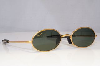 Ray - Ban Mens Vintage 1990 Designer Sunglasses Gold Oval W 2388 Orbs Ii 19505