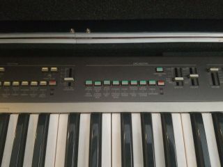 Vintage Yamaha PS - 55 1980s Electric Keyboard Synthesizer with Power Supply Case 8