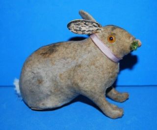 Antique Germany Felt Rabbit Candy Container