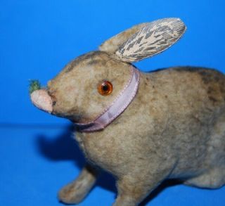 Antique Germany Felt Rabbit Candy Container 3