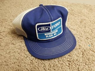 Vintage Ford K Products Usa Made Trucker Hat Snapback Cap Patch