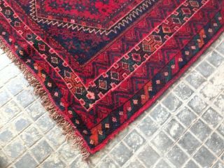 Authentic west Asia qashqai old Rug 100 handmade fine wool 268A size:9.  8x6.  9ft 7