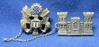 Wwii Sterling Army Engineer Officer Home Front Sweetheart Pins