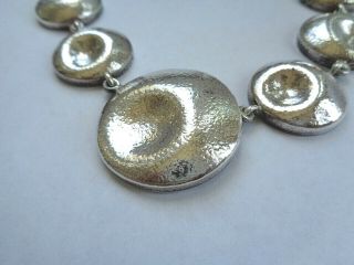 Vintage SUSAN CUMMINGS Sterling Silver 925 Modernist Circle Necklace 96g 3