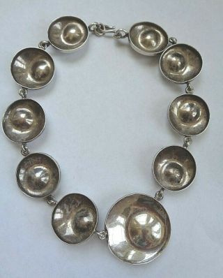 Vintage SUSAN CUMMINGS Sterling Silver 925 Modernist Circle Necklace 96g 6