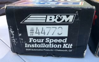 Vintage B&M 4 Speed Shifter & Installation Kit,  NOS Muncie M20,  M21,  M22,  Nova,  GM 3