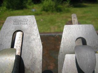 2 Vintage Stanley Bailey Woodworking Plane No.  4 1 Corrugated & 1 Smooth Bottom 4