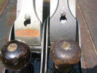 2 Vintage Stanley Bailey Woodworking Plane No.  4 1 Corrugated & 1 Smooth Bottom 5