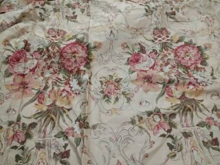 Ralph Lauren Full/Queen Guinevere Tan Floral Duvet Cover 2