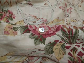 Ralph Lauren Full/Queen Guinevere Tan Floral Duvet Cover 4