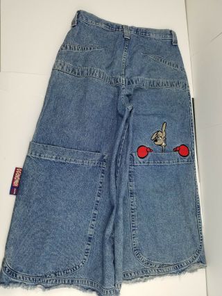 Vintage 90s JNCO Kangaroo ultra wide leg Blue Jeans 31W 28L USA MADE 8