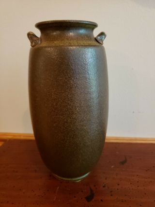 Vtg Nichibei Potters Brown California Studio Pottery Vase