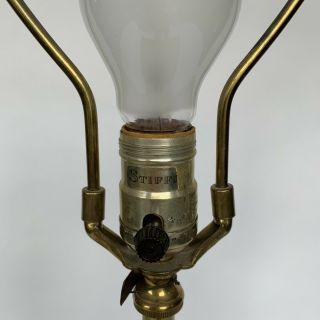 Vintage 60 ' s Mid Century Modern Brass Tulip Stiffel Lamp 2